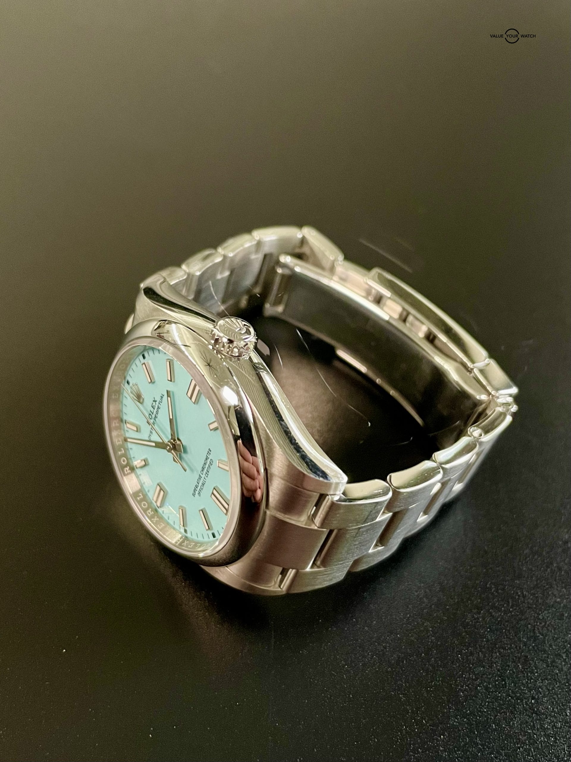 Rolex Oyster Perpetual 36mm Turquoise Blue Tiffany Dial 126000 Complete 2022 - Image 9