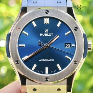 Hublot Classic Fusion 45 Titanium Blue Boxes Alligator Deploy 511.NX.7170.LR