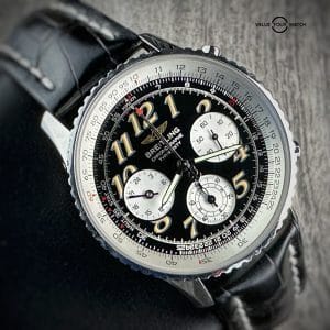 Breitling Navitimer Twin Sixty 2 Chronograph 42mm Black Dial Box & Manual Vintage A39022.1