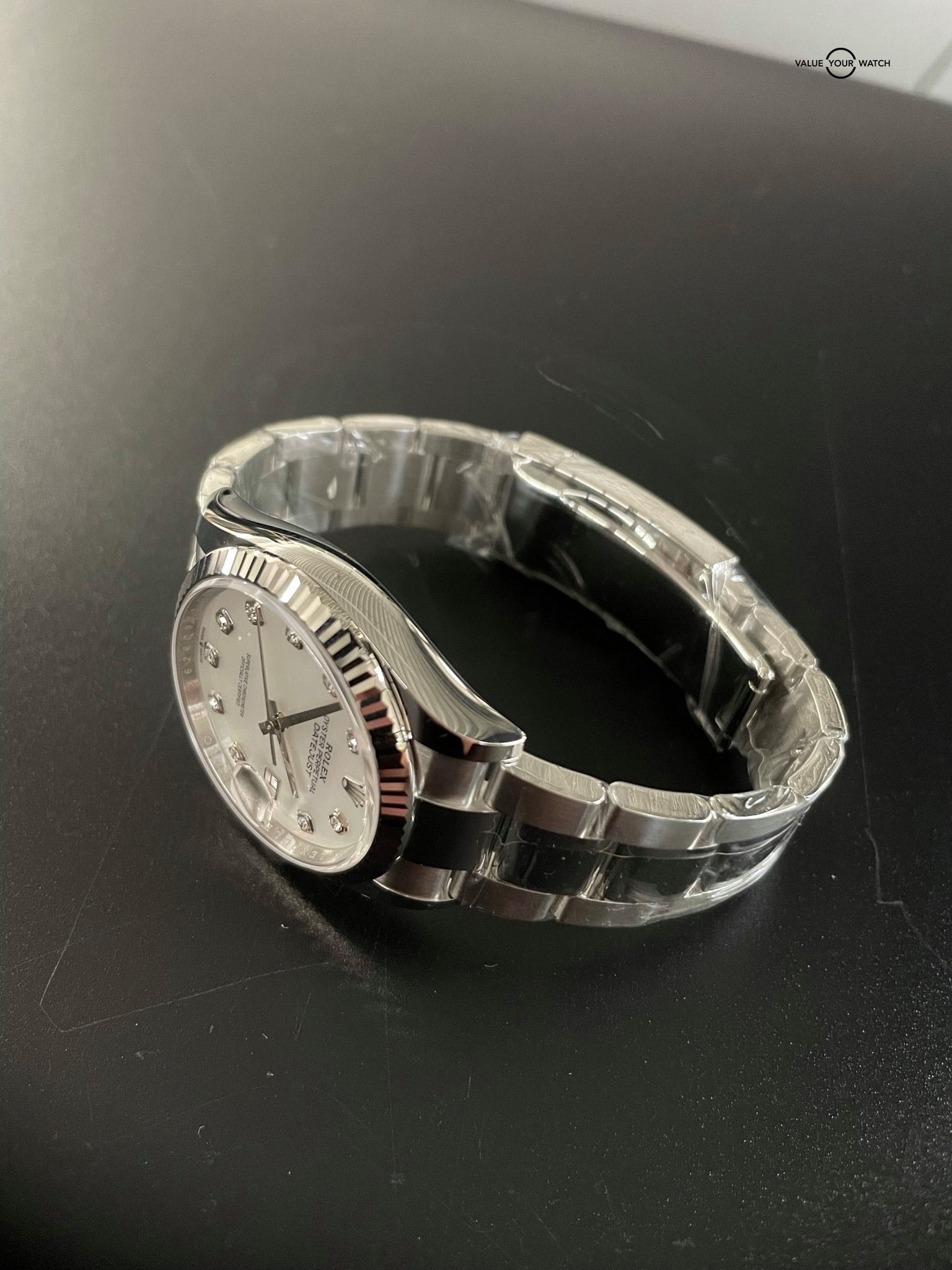 Rolex 2022 Datejust White Gold Mother of Pearl Diamond Dial Fluted Bezel 36mm 126234 - Image 5