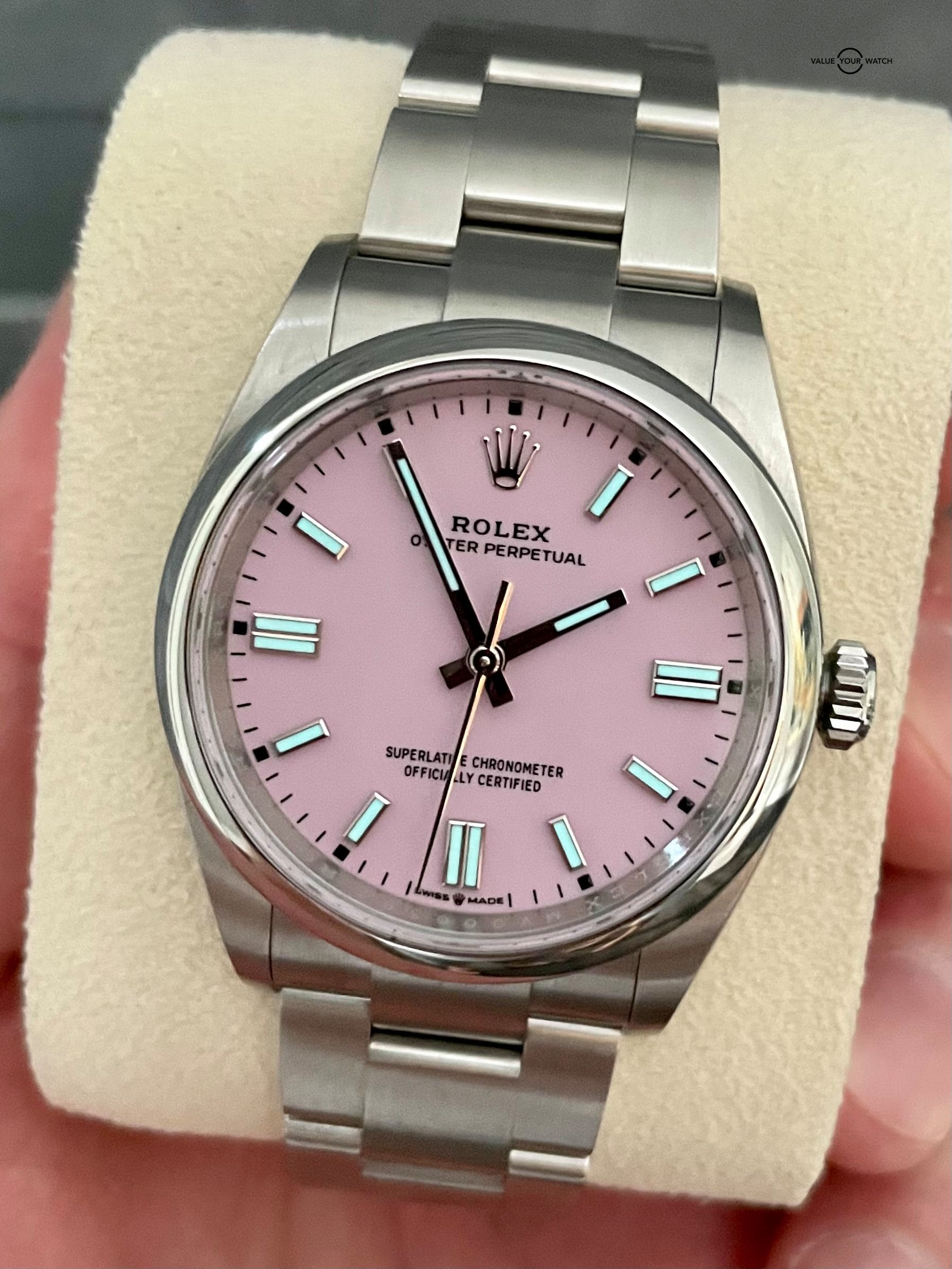 Pink rolex oyster on sale perpetual