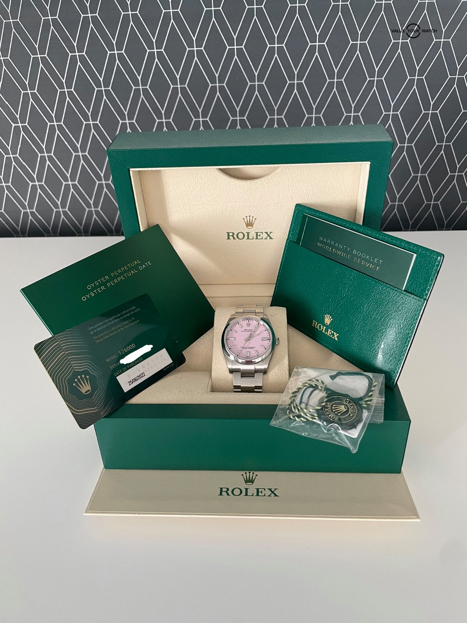 Rolex 2022 Oyster Perpetual 36mm Candy Pink 126000 - Image 13