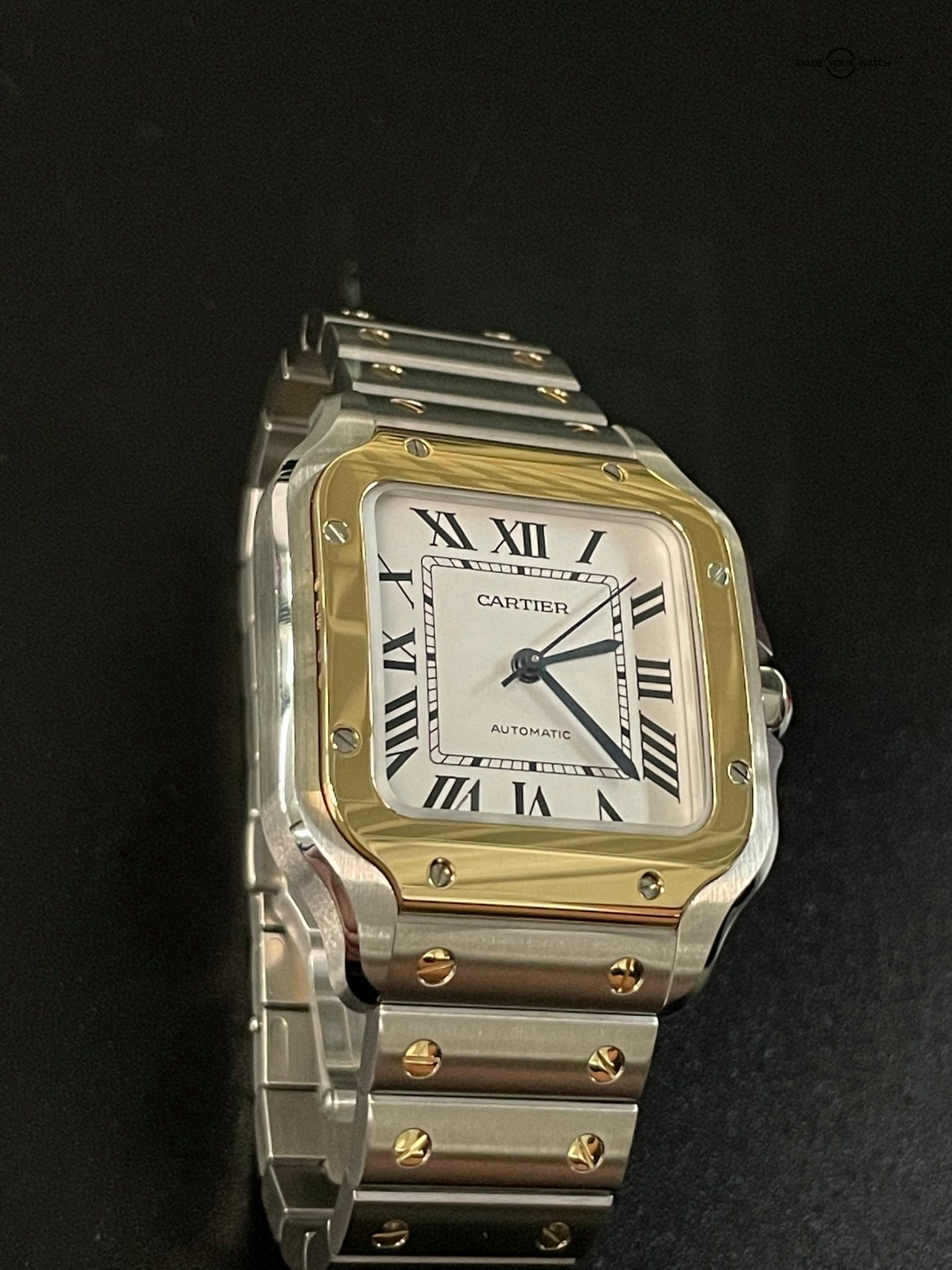2022 NEW CartierSantos 35mm Medium Silver & 18k Gold Watch W2SA0007 - Image 2