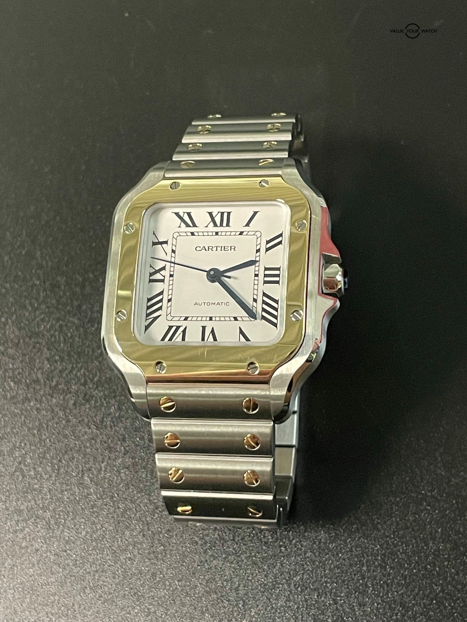 2022 NEW CartierSantos 35mm Medium Silver & 18k Gold Watch W2SA0007 - Image 3