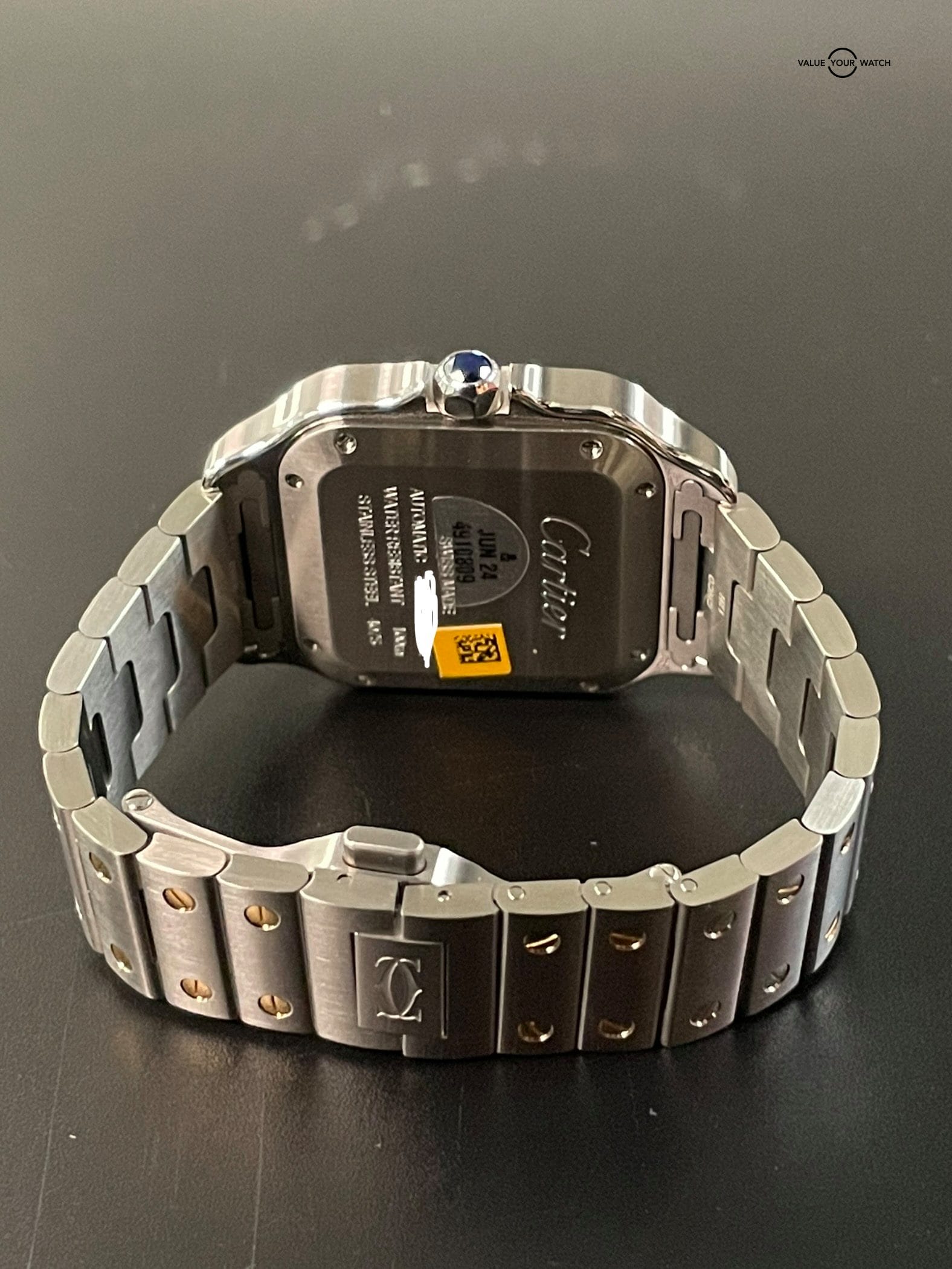 2022 NEW CartierSantos 35mm Medium Silver & 18k Gold Watch W2SA0007 - Image 4