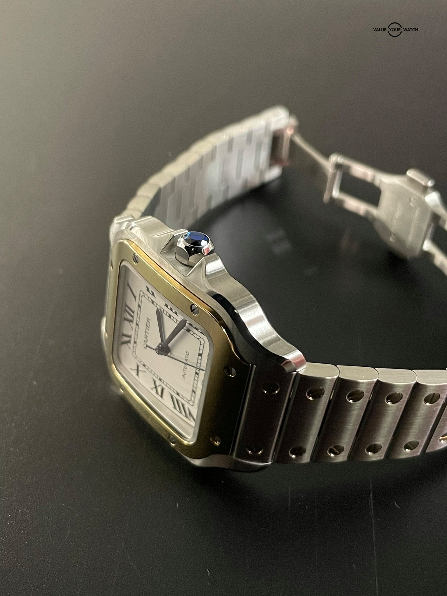 2022 NEW CartierSantos 35mm Medium Silver & 18k Gold Watch W2SA0007 - Image 6