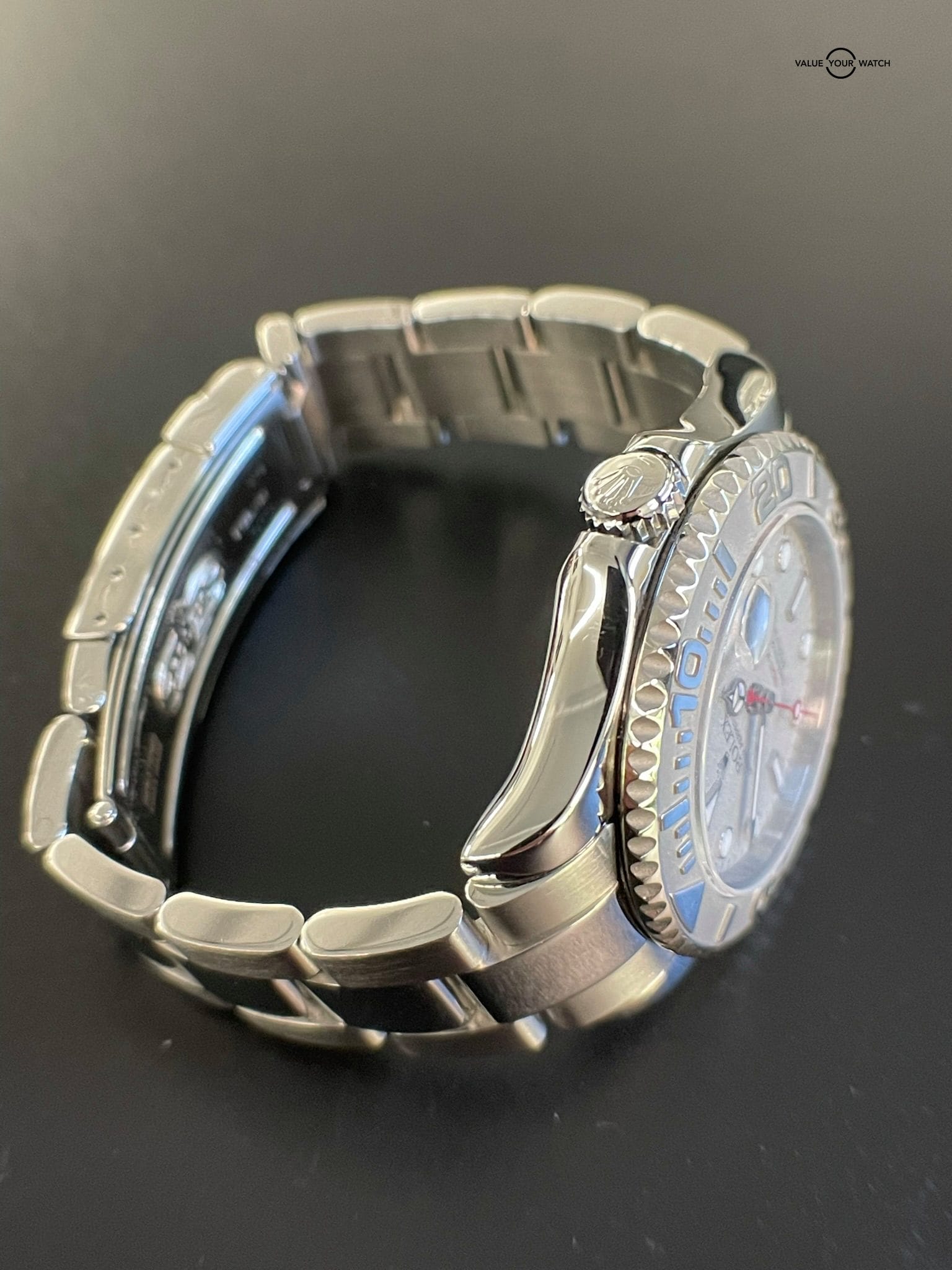 Rolex Yacht-Master Steel & Platinum Silver Dial 35mm Watch Y 168622 - Image 3