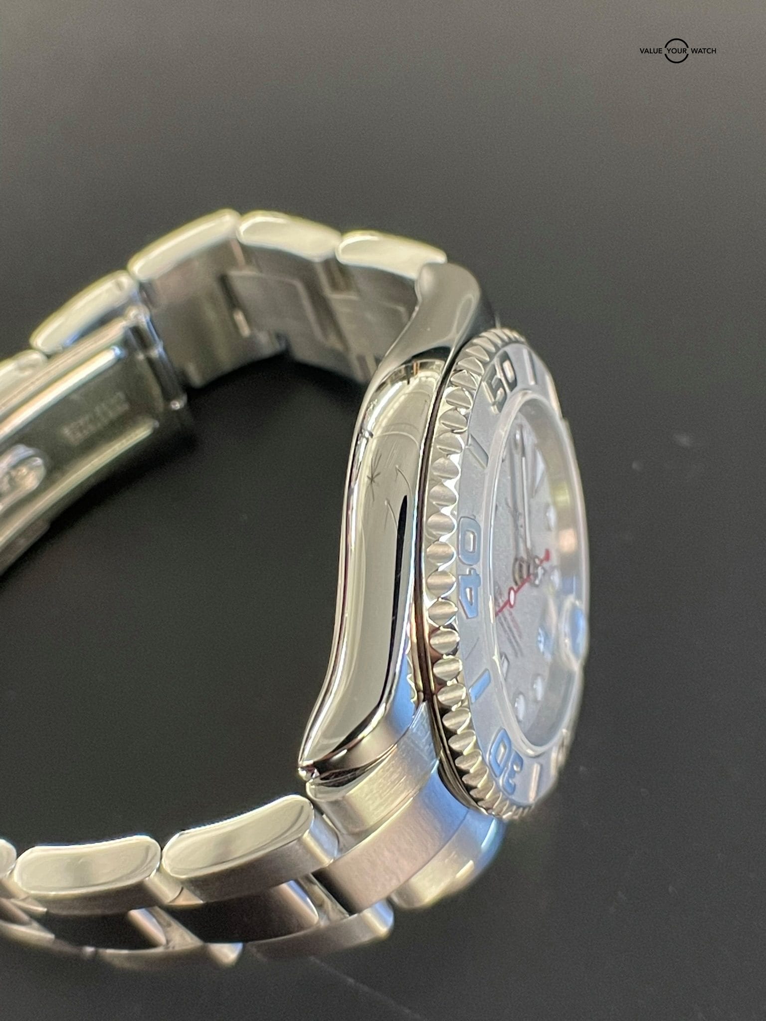 Rolex Yacht-Master Steel & Platinum Silver Dial 35mm Watch Y 168622 - Image 4