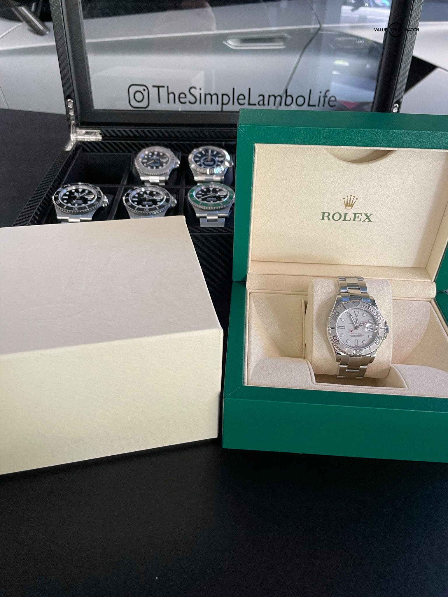 Rolex Yacht-Master Steel & Platinum Silver Dial 35mm Watch Y 168622 - Image 8