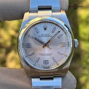 Rolex Oyster Perpetual 116000 Silver Dial w/2020 Warranty Card