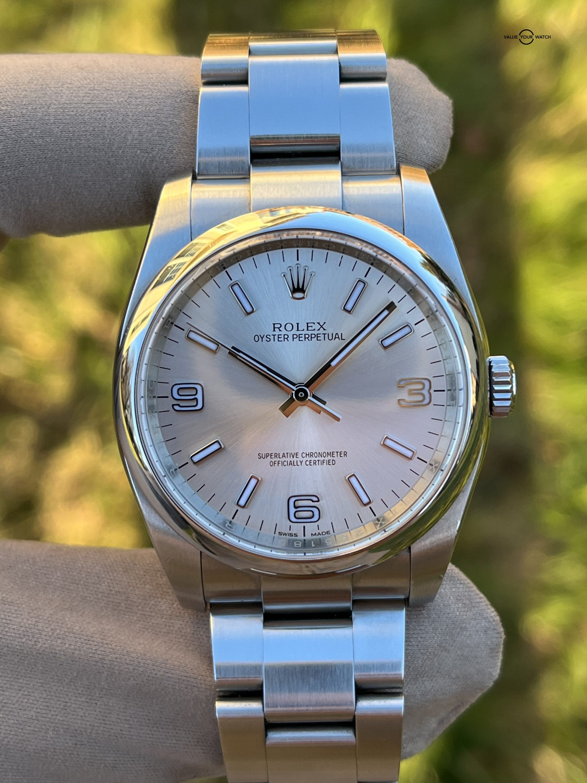 Rolex Oyster Perpetual 116000 Silver Dial w/2020 Warranty Card