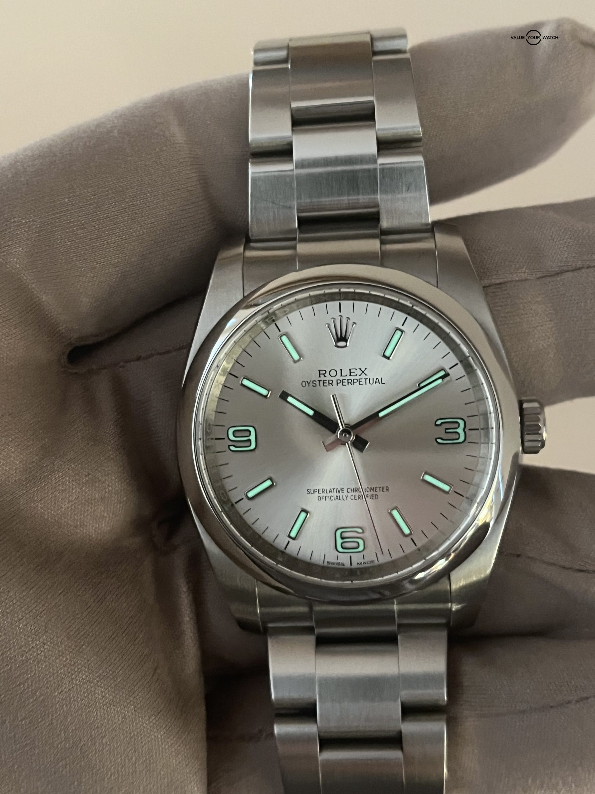 Rolex Oyster Perpetual 116000 Silver Dial w/2020 Warranty Card - Image 11