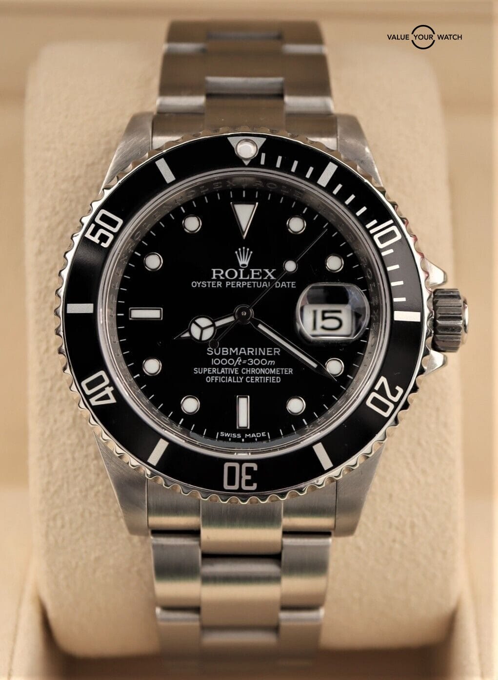 Rolex Submariner Date 16160 40mm No Holes Black Dial RARE “Scrambled” Serial - Image 3