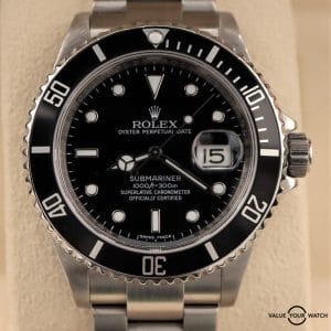 Rolex Submariner Date 16160 40mm No Holes Black Dial RARE “Scrambled” Serial