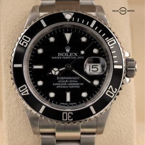 Rolex Submariner Date 16160 40mm No Holes Black Dial RARE “Scrambled” Serial