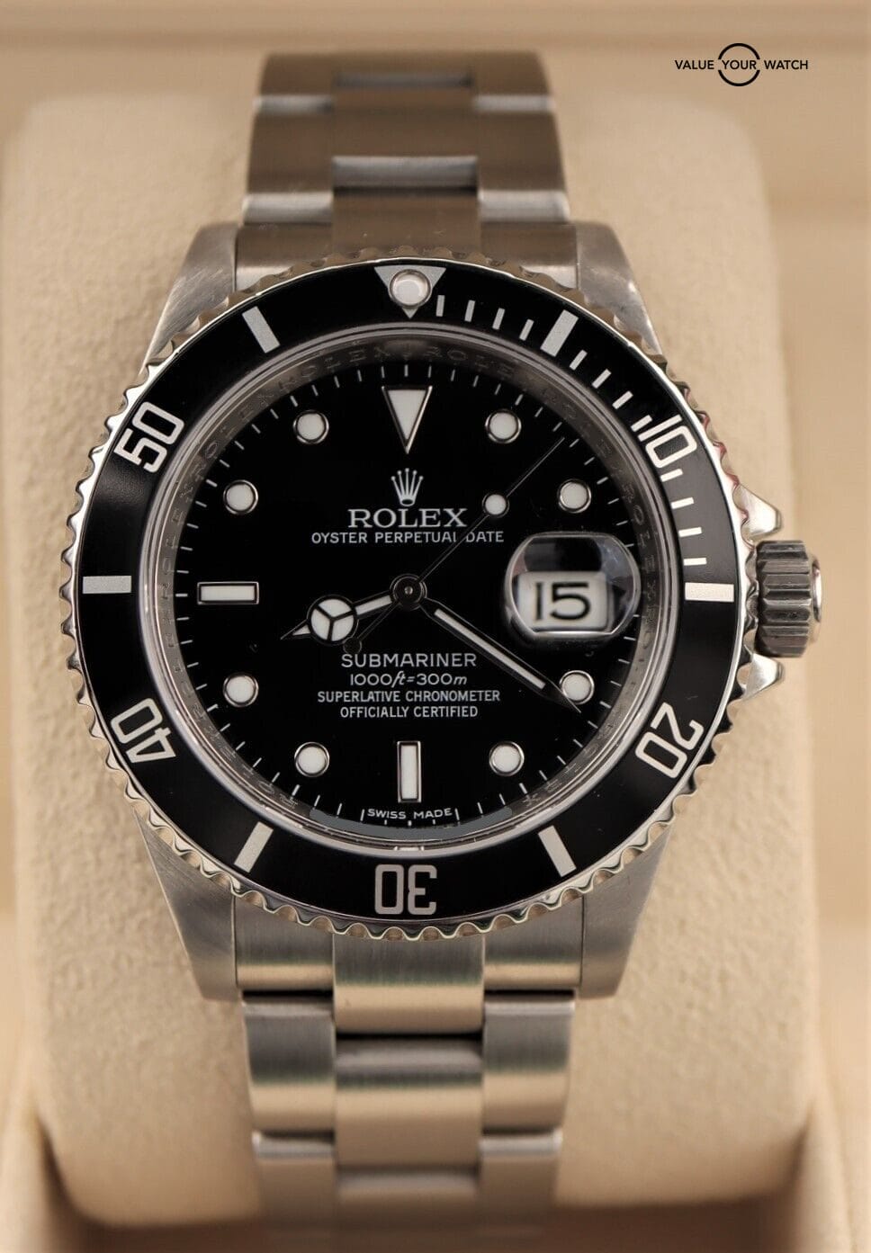 Rolex Submariner Date 16160 40mm No Holes Black Dial RARE “Scrambled” Serial