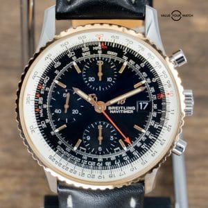 Breitling Navitimer 1 Chronograph 41mm Black Dial Steel & Rose Gold Men's Watch