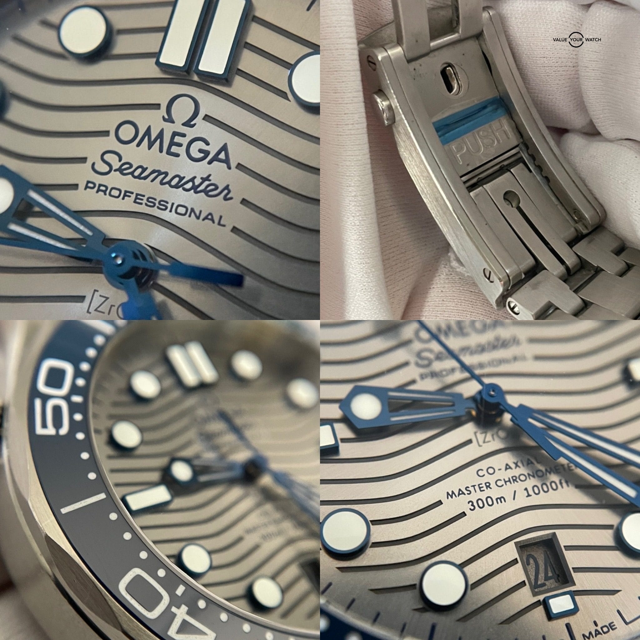 Omega Seamaster Diver 300M 42mm Rhodium Grey & Blue – BRAND NEW 2022 Full Set! - Image 8