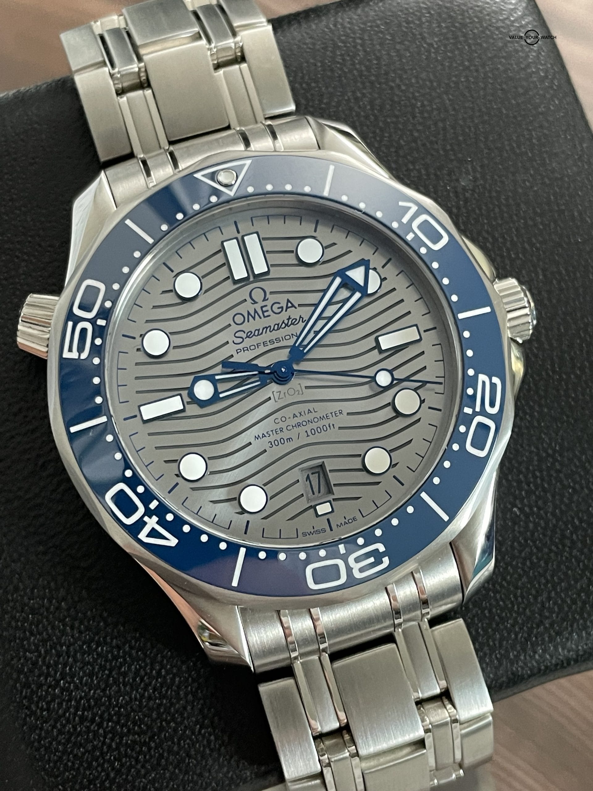 Omega Seamaster Diver 300M 42mm Rhodium Grey & Blue – BRAND NEW 2022 Full Set! - Image 15