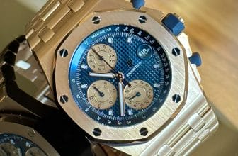 Audemars Piguet Royal Oak Offshore Flyback Chronograph “Brick” Rose Gold 42mm Blue Dial Ref 26238OR.OO.2000OR.01
