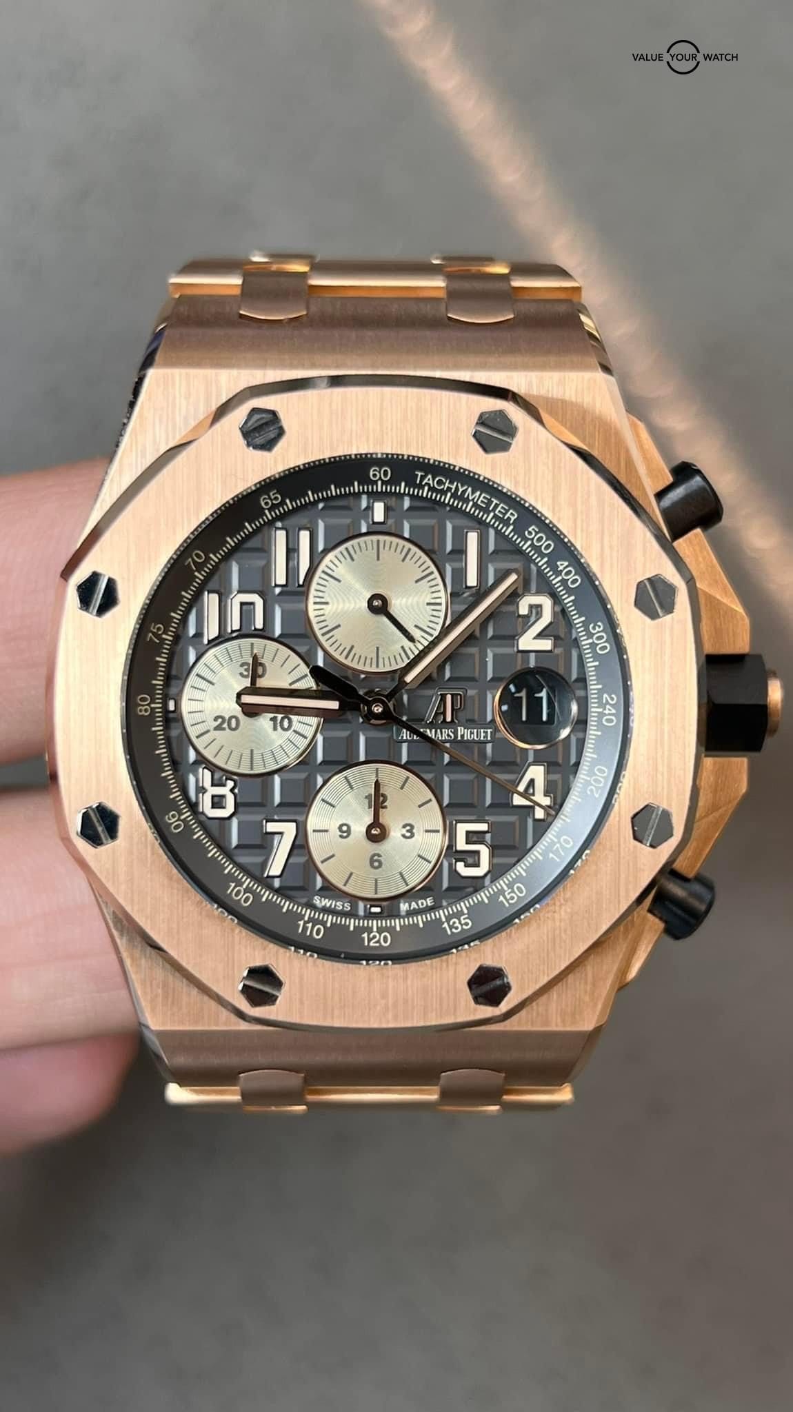 Audemars Piguet Royal Oak Offshore “Brick” Rose Gold 42mm Grey Ruthenium Dial 264700R.00.1000OR.02 - Image 5