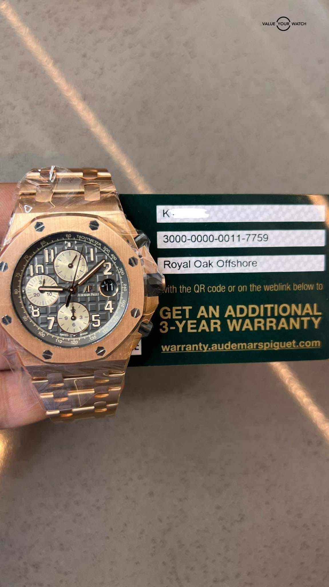 Audemars Piguet Royal Oak Offshore “Brick” Rose Gold 42mm Grey Ruthenium Dial 264700R.00.1000OR.02 - Image 3