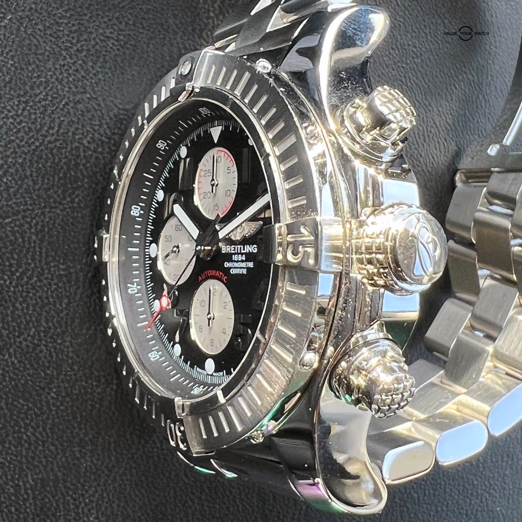 Breitling Super Avenger 48mm Stainless Steel Black Dial Watch - Image 8