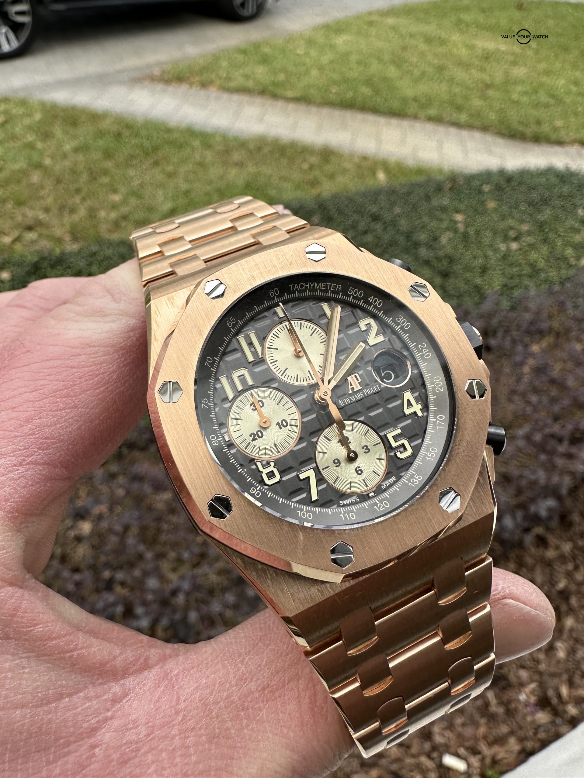 Audemars Piguet Royal Oak Offshore “Brick” Rose Gold 42mm Grey Ruthenium Dial 264700R.00.1000OR.02 - Image 9