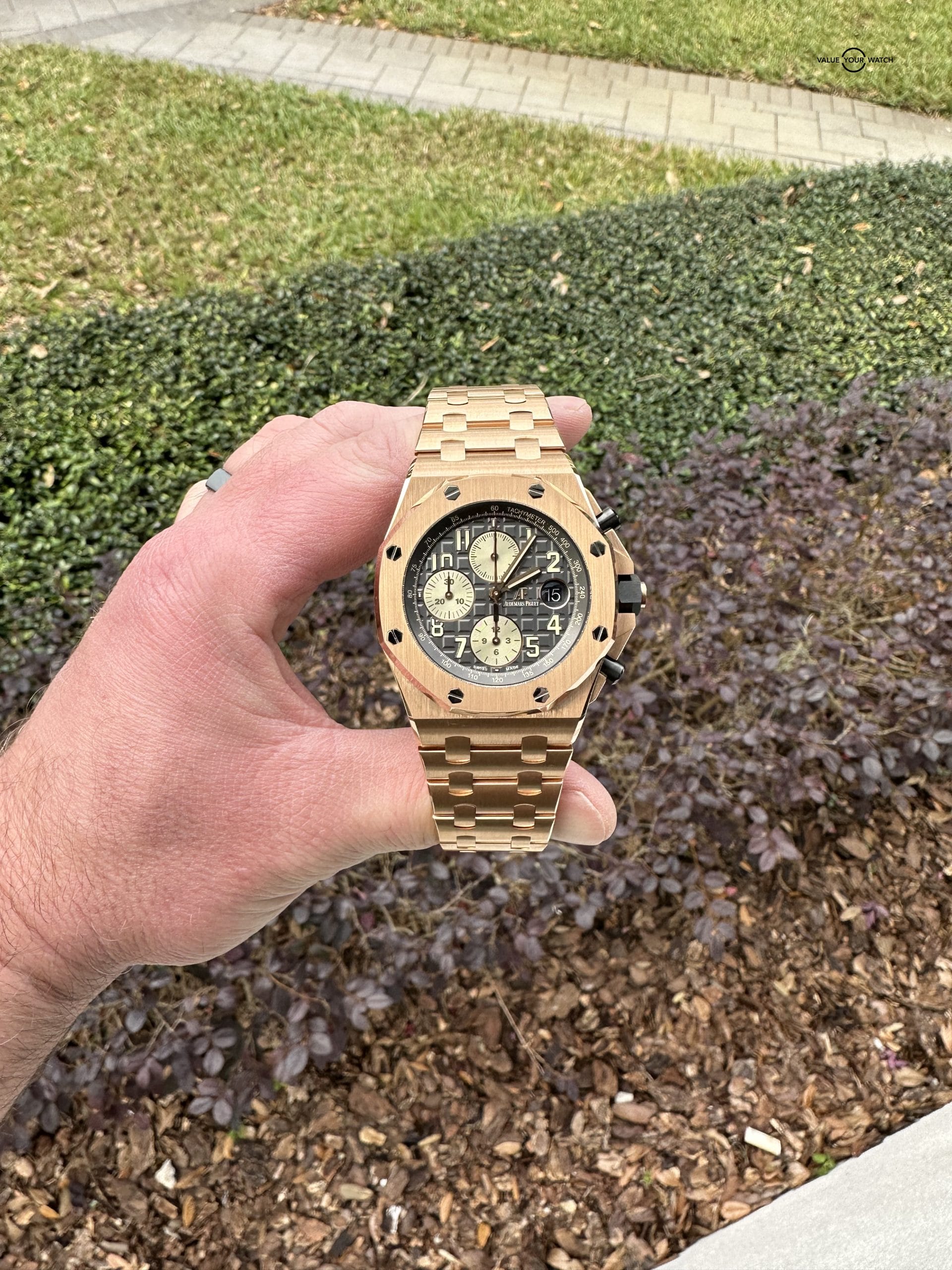 Audemars Piguet Royal Oak Offshore “Brick” Rose Gold 42mm Grey Ruthenium Dial 264700R.00.1000OR.02 - Image 12