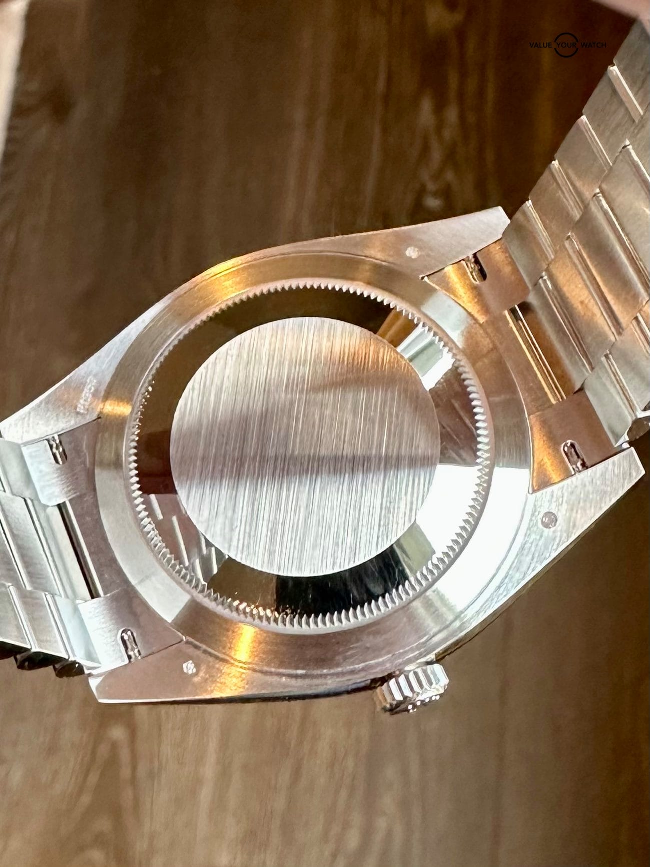 RARE Rolex Platinum Day-Date Ice Blue Quadrant Motif Beveled Roman Dial 40mm - 2021 COMPLETE 228206 President - Image 16