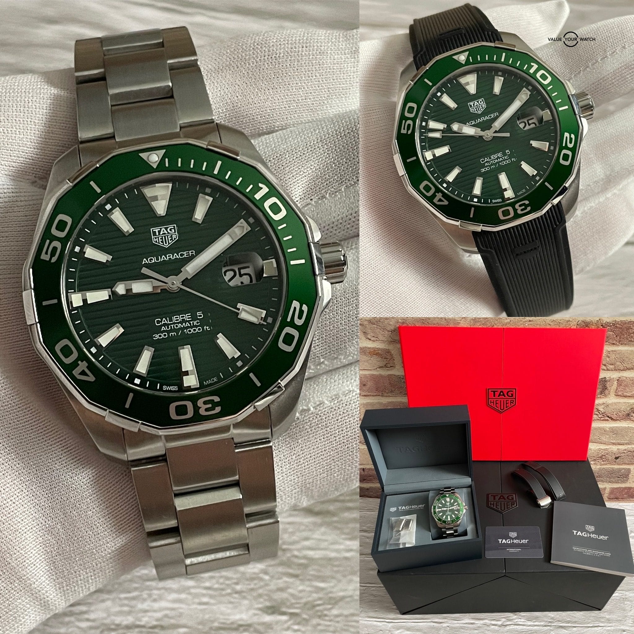 TAG Heuer Aquaracer 43 Calibre 5 Automatic Ceramic Green “HULK” – 43mm – WAY201S.BA0927