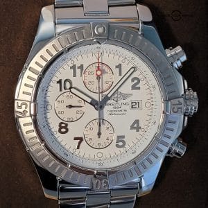 Breitling Super Avenger – A13370 White Dial, 48mm, bracelet comes triple boxed/papers