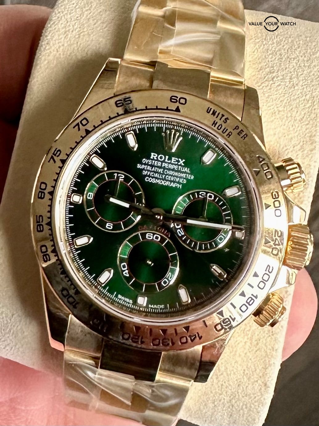 Rolex Daytona Yellow Gold "John Mayer" Green Dial 116508 - MINT Complete Set 2017 Papers - Image 11