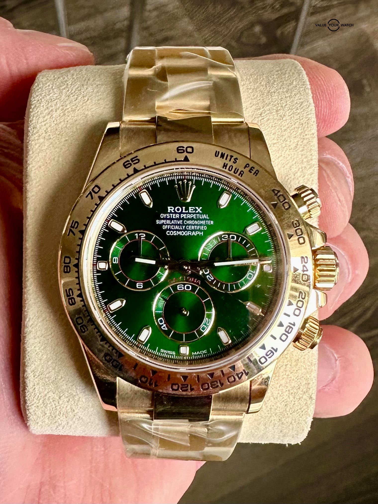 Rolex Daytona Yellow Gold "John Mayer" Green Dial 116508 - MINT Complete Set 2017 Papers - Image 3