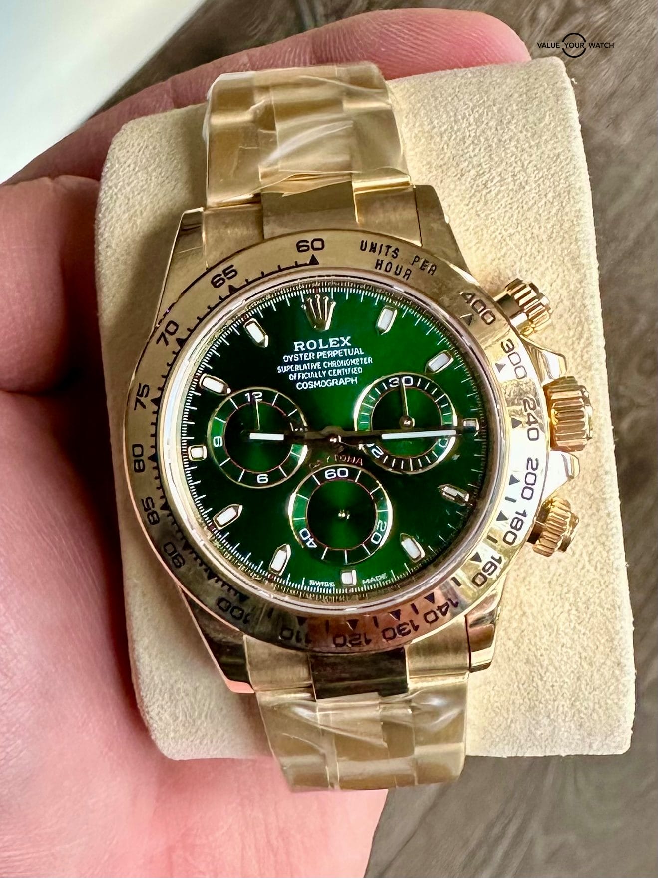 Rolex Daytona Yellow Gold "John Mayer" Green Dial 116508 - MINT Complete Set 2017 Papers - Image 5
