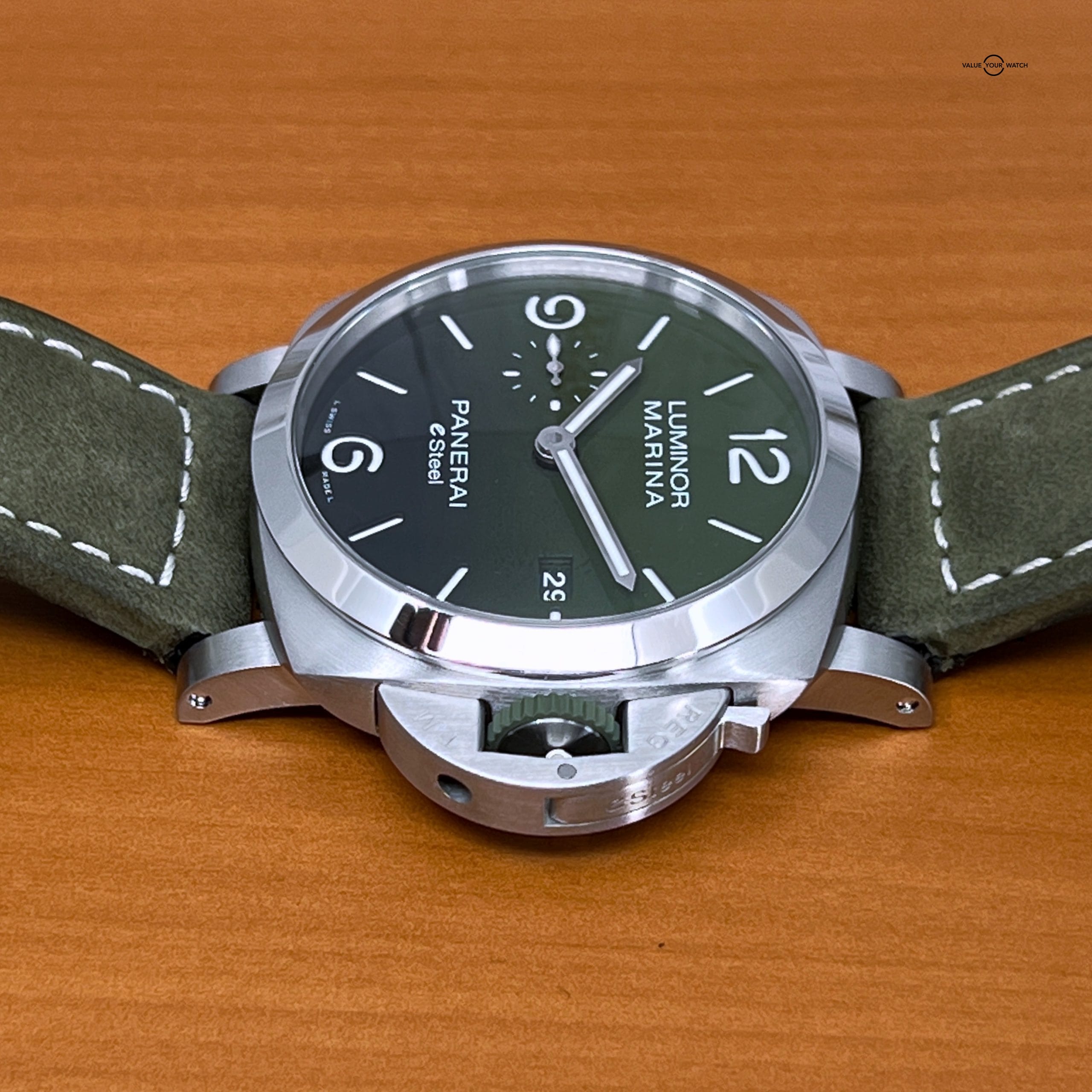 Panerai Luminor Marina Verde Smeraldo Green eSteel 44mm Men's Watch - PAM01356 - Image 8