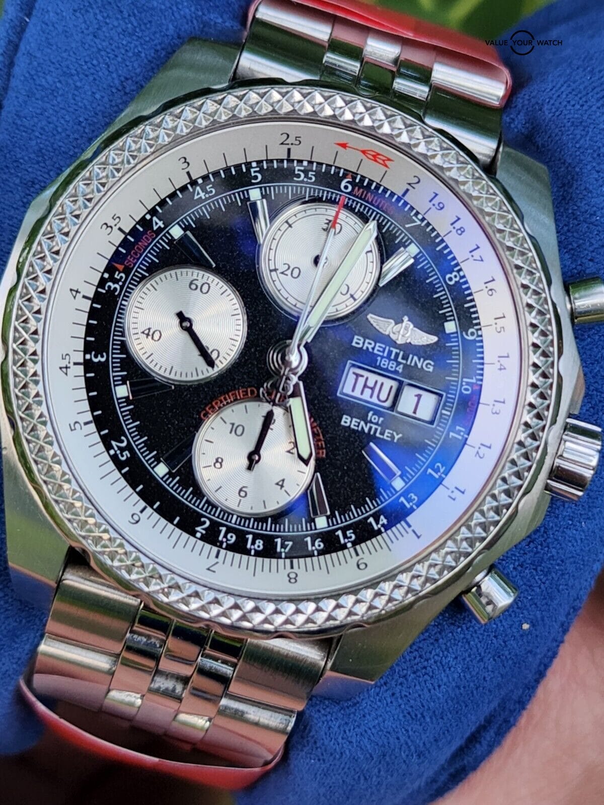 Breitling For Bentley Continental GT Blue Dial 44mm Watch-A13363 - Image 7