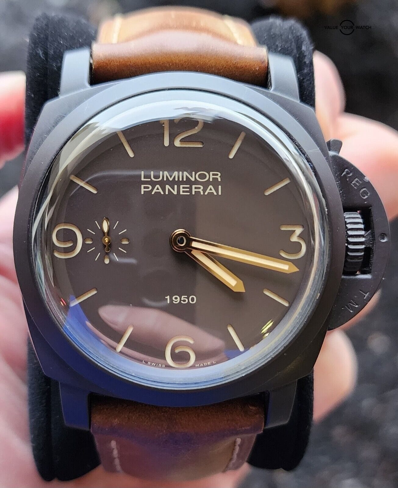 PANERAI 375 Luminor 1950 3 Days Composite Black Fiddy PAM00375