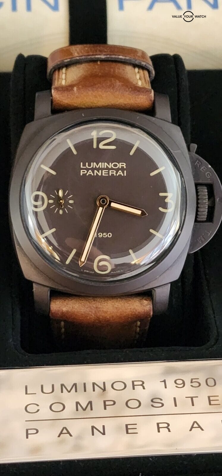 PANERAI 375 Luminor 1950 3 Days Composite Black Fiddy PAM00375