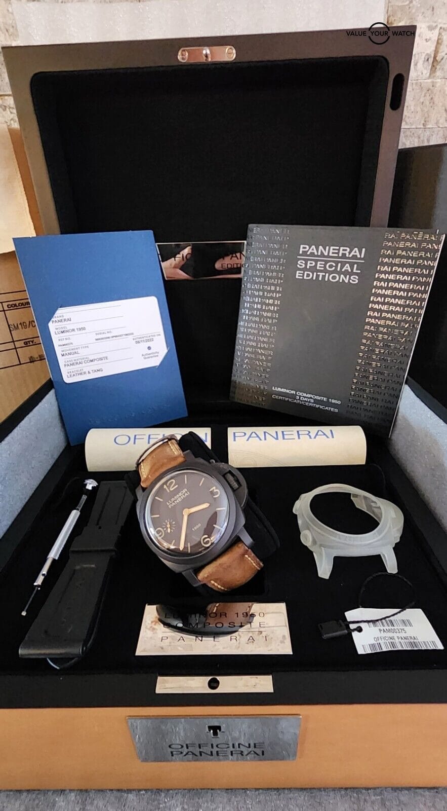 PANERAI 375 Luminor 1950 3 Days Composite (Black Fiddy) PAM00375 Limited Edition - Image 4