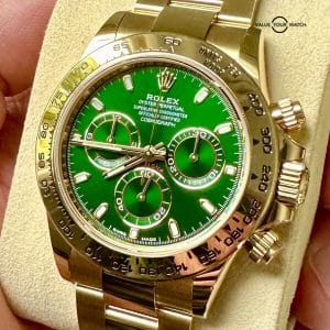 Rolex Daytona Yellow Gold &#8220;John Mayer&#8221; Green Dial 116508 &#8211; Complete Set 2019 Papers