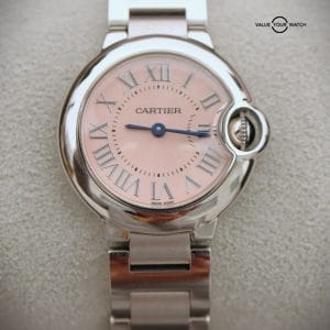 Cartier Ballon Bleu Pink Dial 28mm W6920038 Boxes/Papers