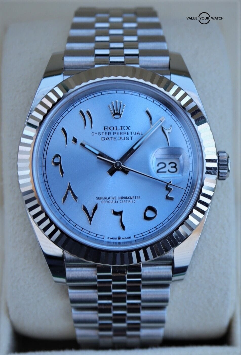 Ice blue rolex on sale datejust