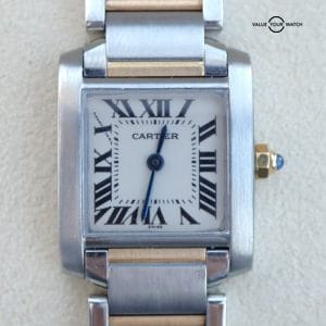 Cartier Tank Ladies Francaise 2300 18K Yellow Gold & Stainless Steel Small
