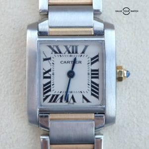 Cartier Tank Ladies Francaise 2300 18K Yellow Gold &amp; Stainless Steel Small