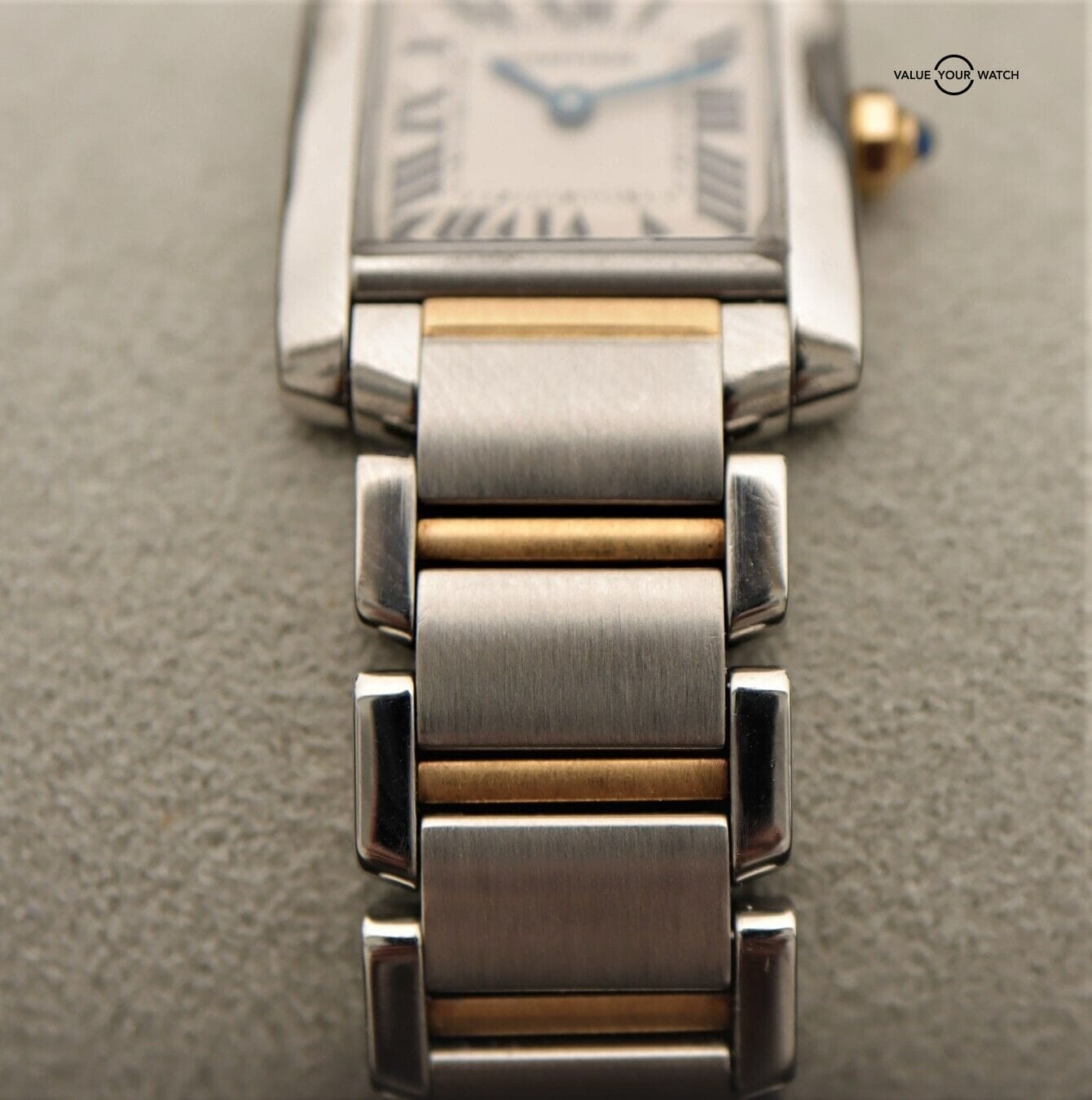 Cartier Tank Ladies Francaise 2300 18K Yellow Gold & Stainless Steel Small - Image 4