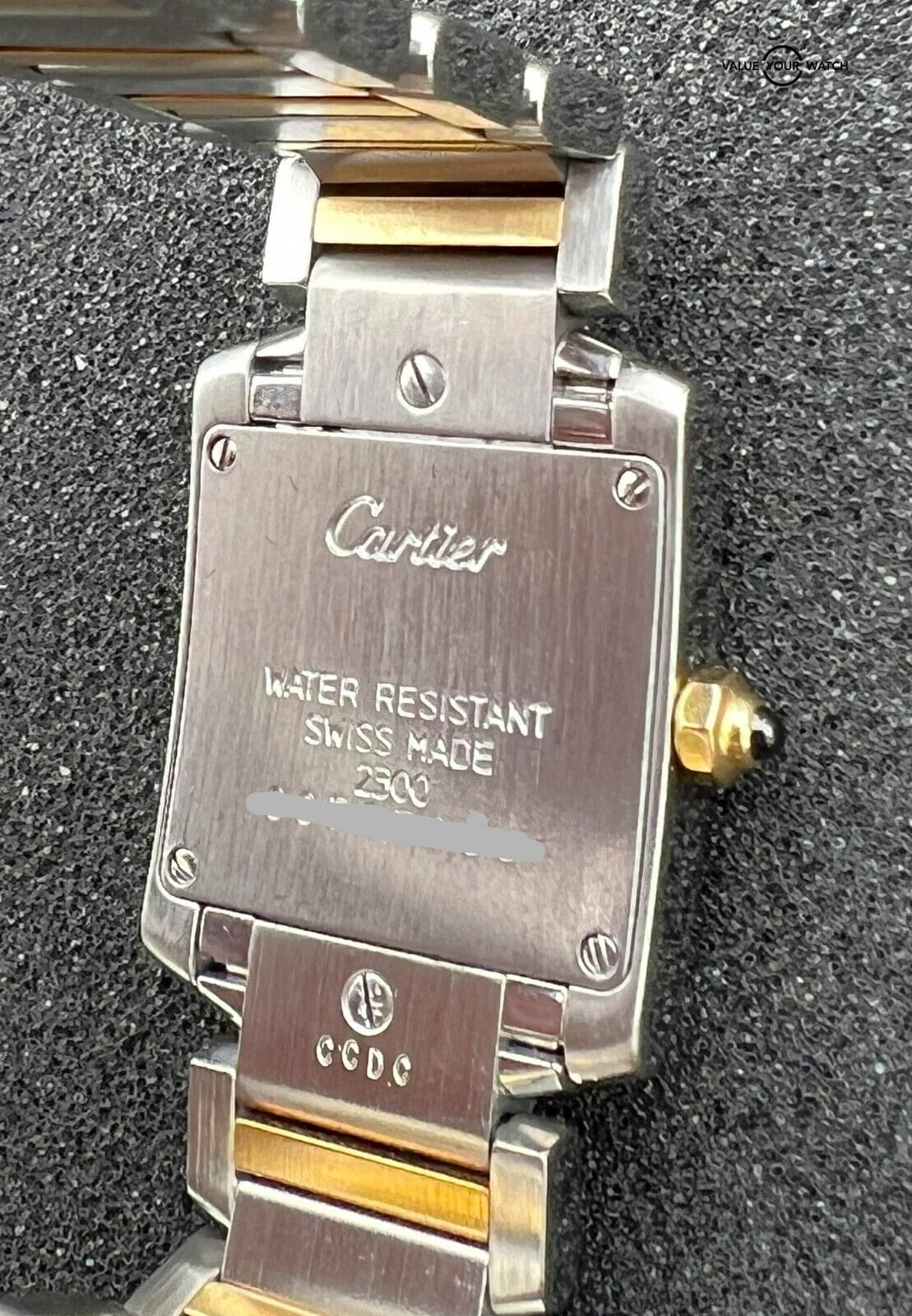 Cartier Tank Ladies Francaise 2300 18K Yellow Gold & Stainless Steel Small - Image 7