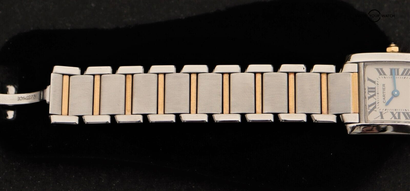 Cartier Tank Ladies Francaise 2300 18K Yellow Gold & Stainless Steel Small - Image 8