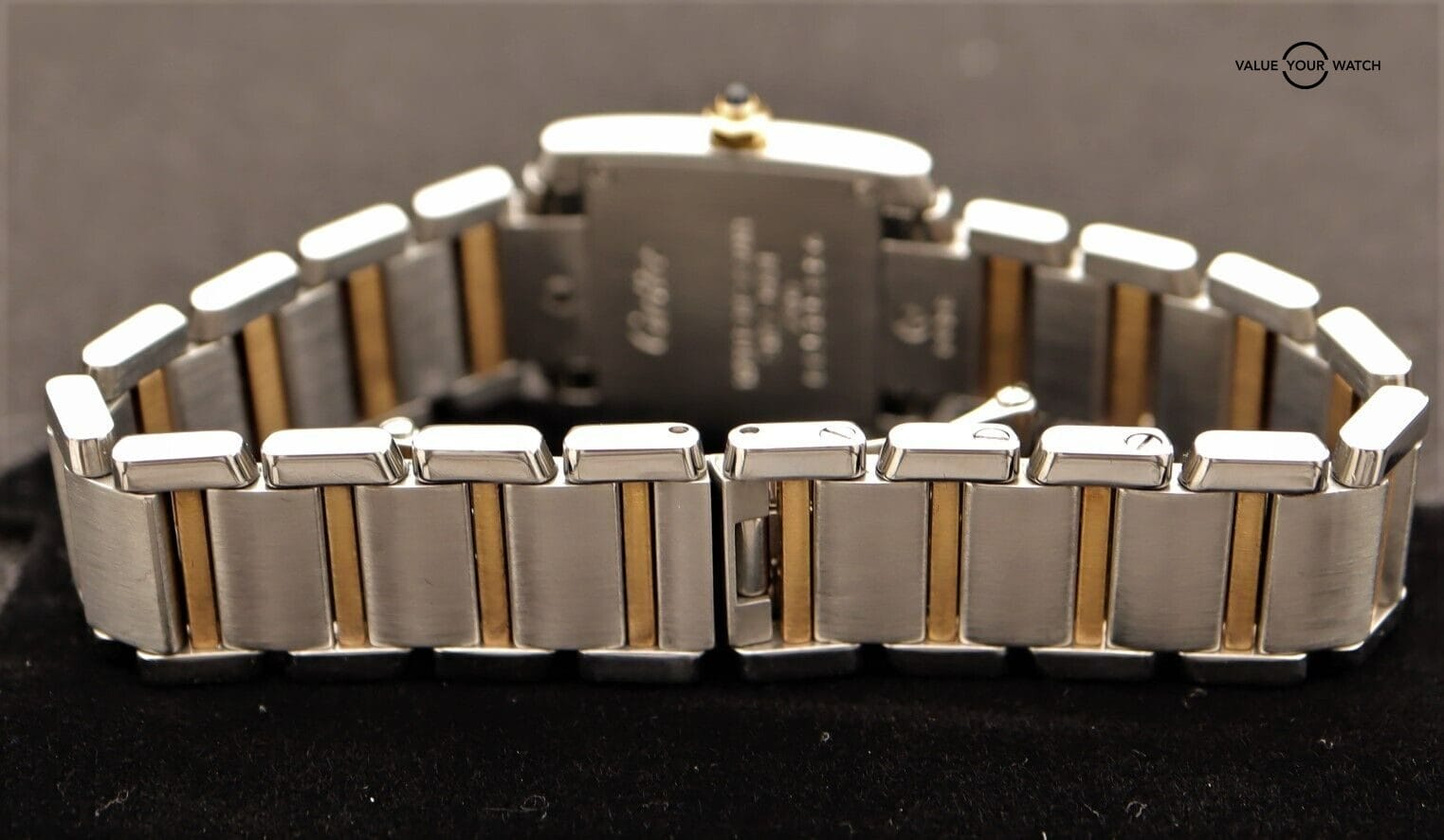 Cartier Tank Ladies Francaise 2300 18K Yellow Gold & Stainless Steel Small - Image 9