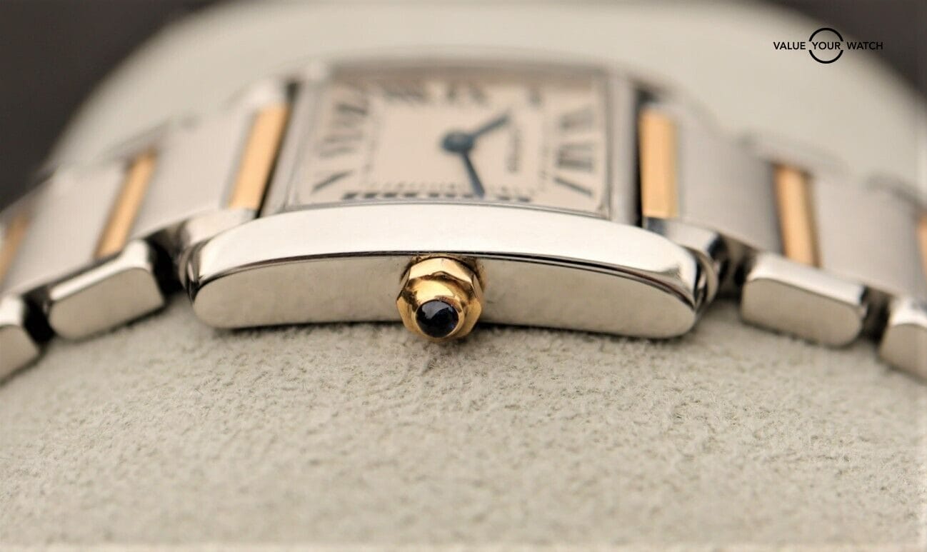 Cartier Tank Ladies Francaise 2300 18K Yellow Gold & Stainless Steel Small - Image 11